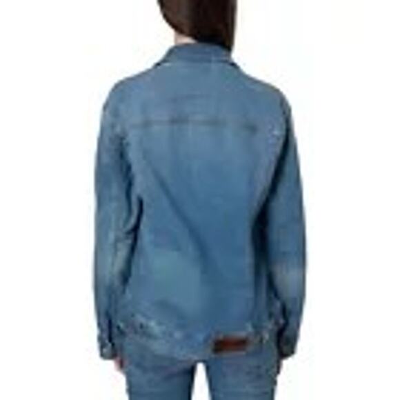 Zadig & Voltaire NWOT Kase Denim Jacket Light Blue in Size M Missing zipper Pull - Picture 2 of 7